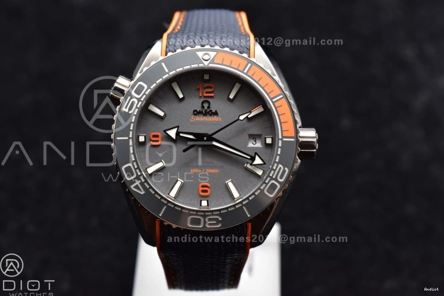SS Nylon Dial Planet V 43.5mm Best A8900 Super Strap Clone Gray Bezel on 1010 Orange Black Ocean ModernLook VSF 1:1 Edition 0719